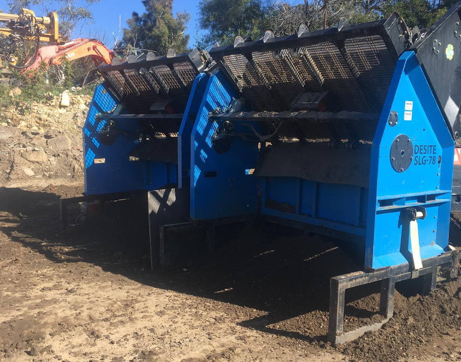 Dual 78 DeSite screen setup with grizzly and soil screen - optimal configuration